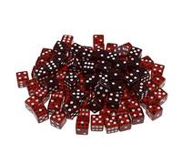 Gcljlmy 100-Piece D6 Dice Set in Translucent Colours, Brown