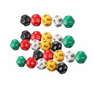 Gcljlmy 25 Piece Polyhedral Dice Set, Acrylic Game Dice 12 Sided Dice Colourful Dice Game D12 Game Dice Set for DND RPG MTG Table Game
