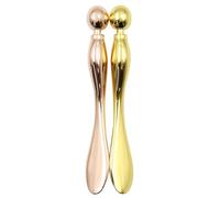Gcljlmy 2pcs Eye Cream Applicator Stick Metal Eye Cream Spoon Applicator Anti-Wrinkle and Anti-Ageing Eye Massager (Gold + Rose Gold)