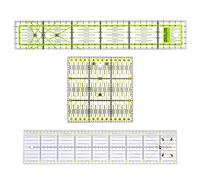 Gcljlmy 3 Universal Patchwork Ruler Rotary Cutter Ruler for Rotary Cutters