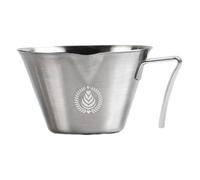 Gcljlmy 304 Stainless Steel Espresso Cup, 100ml Coffee Pouring Cup for Espresso Machine Accessories, Sturdy Ergonomic Handle with Scale