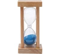 Gcljlmy 5 Minute Hourglass Hourglass Hourglass with Wooden Frame Decoration Gift - 4.5 x 4.5 x 9.5 cm (Blue)