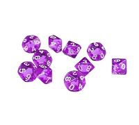 Gcljlmy 6 Colours 10 Pcs/Set Games Multi Dice D10 Game Dice The Game Game, Purple
