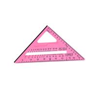 Gcljlmy Carpenter Triangle Ruler, Metric and Imperial Measurement, Clear Scale, Multi-Purpose Woodworking, Carpenter's Marking Tool for Machinists (Pink, 185x187x25 mm)