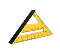Gcljlmy Carpenter Triangle Ruler, Metric and Imperial Measurement, Clear Scale, Multi-Purpose Woodworking, Carpenter's Marking Tool for Machinists (Yellow, 185x187x25 mm)
