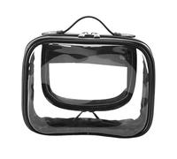 Gcljlmy Clear Cosmetic Bag with Pockets Transparent Storage Bag for Daily Home Use Women, black, A
