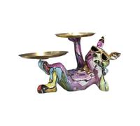 Gcljlmy Dog French Bulldog Figurine Key Holder Tray Jewelry Earrings Tray for Home Entryway Decoration Cute Resin Sculpture (Style C)
