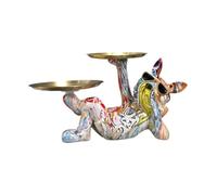 Gcljlmy Dog French Bulldog Figurine Key Holder Tray Jewelry Earrings Tray for Home Entryway Decoration Cute Resin Sculpture (Style B)