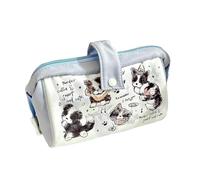 Gcljlmy Dog Pencil Case Stationery Organizer Canvas Puppy Pen Makeup Bag Animals Pencil Case for Boys Girls Kids, Border collie puppy, A