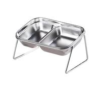 Gcljlmy Elevated Cat Bowls Stainless Steel for Food and Water, Non-Slip, Pet Supplies, Whiskers Friendly, Pet Bowl with Metal Stand