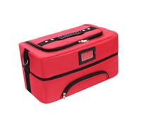 Gcljlmy Makeup Bag Travel Cosmetic Bag Portable with Divider Professional Nail Polish Organizer Makeup Organizer for Women Girls, pink, A