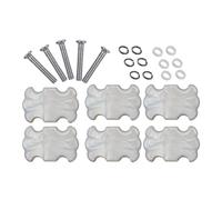 Gcljlmy Pack of 6 Universal Guitar Machine Head Buttons Tuning Pegs Tuner Mechanical Tuning Pegs Button for Acoustic Guitar Electric Guitar Installation Hole Dimensions: Approx. 4 x 3 mm (Flower Shape