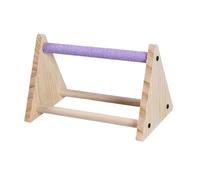 Gcljlmy Parrot Stand Claw Grinding Multifunctional Practice Standing Parrot Perch for Parakeets Canaries Budgies Purple
