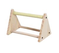Gcljlmy Parrot Stand, Sturdy Triangular Parrot Stand for Claw Grinding on the Playground for Budgies, Finches, Canaries (Yellow)