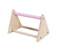 Gcljlmy Parrot Stand, Sturdy Triangular Parrot Stand for Claw Grinding on the Playground for Budgies, Finches, Canaries (Pink)