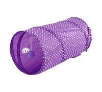 Gcljlmy Pet Cat Tunnel, Rabbit Tunnel, Play Centre, Hide and Seek Out, Foldable Cat Toy, Cat Play Tunnel for Dogs, Rabbits (Purple)
