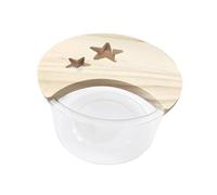 Gcljlmy Pet Hamster Bathroom, Sand Bath Container Toilet, Transparent Acrylic Shower Room, Hamster Bathhouse for Squirrel, Rabbit, Rat, Round, Small