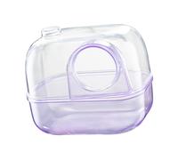 Gcljlmy Pet Hamster Bathroom, Sand Bath Container Toilet, Transparent Acrylic Shower Room, Hamster Bathhouse for Squirrel, Rabbit, Rat (Purple)