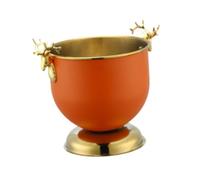 Gcljlmy Round Ice Bucket Multifunctional Wine Bucket Beverage Cooler Drink Container Wine Cooler Wine Cooler Bucket for Holiday Decoration (Orange)