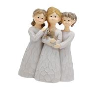 Gcljlmy Sisters Angel Figurine Resin Friends Sculpture Vivid Collections 3 Girls Statue Room Decoration for Fireplace Party Festivals