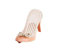 Gcljlmy Soap Dish Sponge Holder Portable Lightweight Bathroom Accessories Shoe Shape with Drain for Bathtub or Bar in Hotels (Pink)