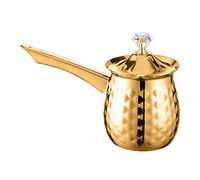 Gcljlmy Stainless Steel Turkish Coffee Pot, Coffee Milk Frothing Cup Greek Pot Melting Jug Small Pot Milk Warmer Coffee Servers (Golden 200ml)