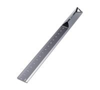 Gcljlmy Straight Ruler Metal Ruler 15cm Engraved Measuring Tool Bookmark Hanging Hole for Notebooks Workshop Office Scrapbook Diary Gray