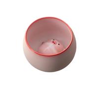 Gcljlmy -Teacup Tea Pet Collection Pig Statue Miniature Figurine for Living Room Office Decoration (170ml)