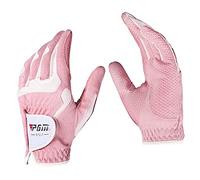 Gcljlmy Technically Breathable Non-Slip Left Hand from Right Golf Gloves Cloth for Women Ladies Golf Sports (Pink White, XXL)