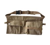 Gcljlmy Tool Waist Bag, Portable Tool Bag, Removable Multifunctional Pockets, Belt Bag, Tool Organiser for Carpenter Gardeners (Khaki)