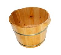 Gcljlmy Wooden Foot Bath with Acupuncture Points, Foot Tub with Double Handle, Bucket, Foot Wash Barrel, Foot Bathtub for Sauna, Room, Bedroom, Travel, M