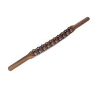 Gcljlmy Wooden Gua Sha Massage Stick, Body Gua Sha Scraping Stick, Guasha Massage Stick, Double Row Massage Beads, 20 Beads, Wooden Guasha Tool for Neck, Back, Legs, Stomach, Shoulder, Charring