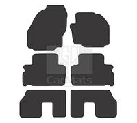 GCM - Car Floor Mats for Ford S Max 7 Seat Mode Full Coverage Floor Protection - Anti Slip & Fit Car Mat with Clips Easy to Clean Car Carpet for All-Weather- Black Edging, Carpet