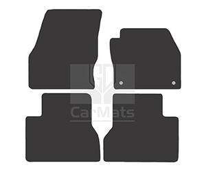 GCM - Car Floor Mats for Ford Tourneo Connect People Carrier 2016 To Present - Anti Slip & Fit Car Mat with Clips Easy to Clean Car Carpet for All-Weather- Grey Edging, Carpet
