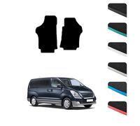 GCM - Car Floor Mats for Hyundai i800 People Carrier 2008-2019 (fronts only) Full Floor Protection - Anti Slip & Fit Car Mat with Clips Easy to Clean Car Carpet for All-Weather- Black Edging, Carpet