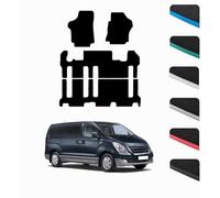 GCM - Car Floor Mats for Hyundai i800 People Carrier 2008-2019 Full Coverage Floor Protection - Anti Slip & Fit Car Mat with Clips Easy to Clean Car Carpet for All-Weather- Blue Edging, Carpet