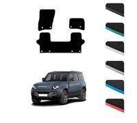 GCM - Car Floor Mats for Land Rover Defender 90 3dr SWB 2020 To Present - Anti Slip & Fit Car Mat with Clips Easy to Clean Car Carpet for All-Weather- Black Edging, Carpet