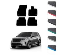 GCM - Car Floor Mats for Land Rover Discovery Sport Phev Auto 2020+ Full Floor Protection - Anti Slip & Fit Rubber Car Mats with Clips Easy to Clean Heavy Duty for All-Weather- White Edging, Rubber