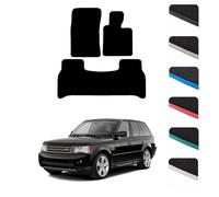 GCM - Car Floor Mats for Land Rover Range Rover 2007-2012 Full Coverage Floor Protection - Anti Slip & Fit Car Mat with Clips Easy to Clean Car Carpet for All-Weather- Black Edging, Carpet