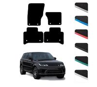 GCM - Car Floor Mats for Land Rover Range Rover Sport 2014 To 2022 Full Coverage Floor Protection - Anti Slip & Fit Car Mat with Clips Easy to Clean Car Carpet for All-Weather- Grey Edging, Carpet