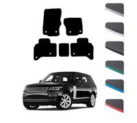 GCM - Car Floor Mats for Land Rover Range Rover Vogue 2012 To 2022 - Anti Slip & Fit Rubber Car Mats with Clips Easy to Clean Heavy Duty for All-Weather- Grey Edging, Rubber