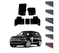 GCM - Car Floor Mats for Land Rover Range Rover Vogue 2012 To 2022 - Anti Slip & Fit Rubber Car Mats with Clips Easy to Clean Heavy Duty for All-Weather- Blue Edging, Rubber