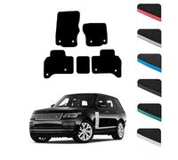 GCM - Car Floor Mats for Land Rover Range Rover Vogue 2012 To 2022 Full Coverage Floor Protection - Anti Slip & Fit Car Mat with Clips Easy to Clean Car Carpet for All-Weather- Red Edging, Carpet