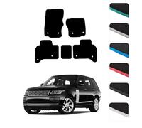 GCM - Car Floor Mats for Land Rover Range Rover Vogue 2012 To 2022 Full Coverage Floor Protection - Anti Slip & Fit Car Mat with Clips Easy to Clean Car Carpet for All-Weather- Green Edging, Carpet