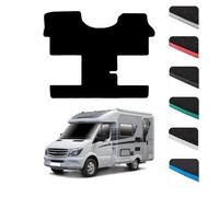 GCM - Car Floor Mats for Mercedes Sprinter Autosleeper Motorhome 2006-2018 - Anti Slip & Fit Car Mat with Clips Easy to Clean Car Carpet for All-Weather- Grey Edging, Carpet