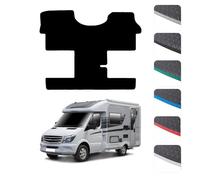 GCM - Car Floor Mats for Mercedes Sprinter Autosleeper Motorhome 2006-2018 - Anti Slip & Fit Rubber Car Mats with Clips Easy to Clean Heavy Duty for All-Weather- Grey Edging, Rubber