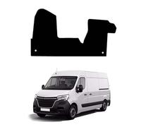 GCM - Car Floor Mats for Renault Master 2025 to present Full Coverage Floor Protection - Anti Slip & Fit Rubber Car Mats with Clips Easy to Clean for All-Weather (Green Edging, Rubber)