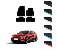 GCM - Car Floor Mats for Renault Megane E-Tech 2022+ Full Coverage Floor Protection - Anti Slip & Fit Car Mat with Clips Easy to Clean Car Carpet for All-Weather- Black Edging, Carpet