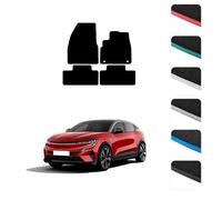 GCM - Car Floor Mats for Renault Megane E-Tech 2022+ Full Coverage Floor Protection - Anti Slip & Fit Car Mat with Clips Easy to Clean Car Carpet for All-Weather- Red Edging, Carpet