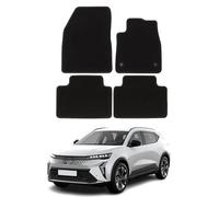 GCM - Car Floor Mats for Renault Scenic E-Tech 2024 to Present Full Coverage Floor Protection - Anti Slip & Fit Car Mat with Clips Easy to Clean Car Carpet for All-Weather (Black Edging, Carpet)